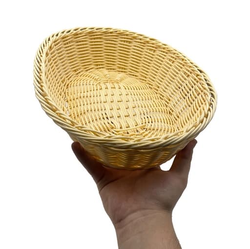 سبد حصیری بیضی رنگ کرم یونیک ۱۱۶۱