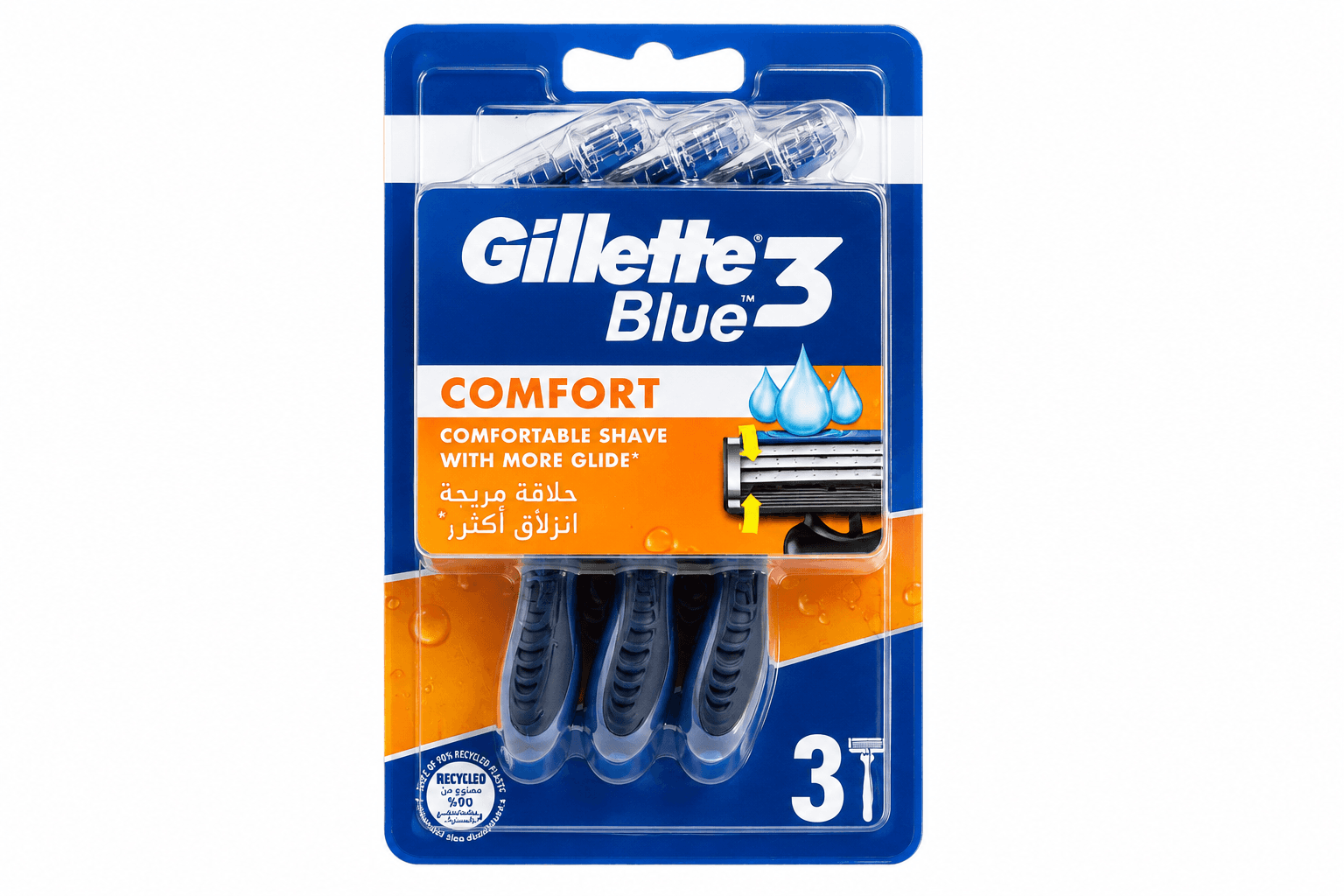 تیغ اصلاح ژیلت مدل Blue 3 Comfort بسته 3 عددی