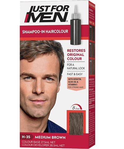 جاست فور من رنگ مو مردانه قهوه ای متوسط JUST FOR MEN SHAMPOO-IN HAIRCOLOR H-35 MEDIUM BROWN — تصویر ۲