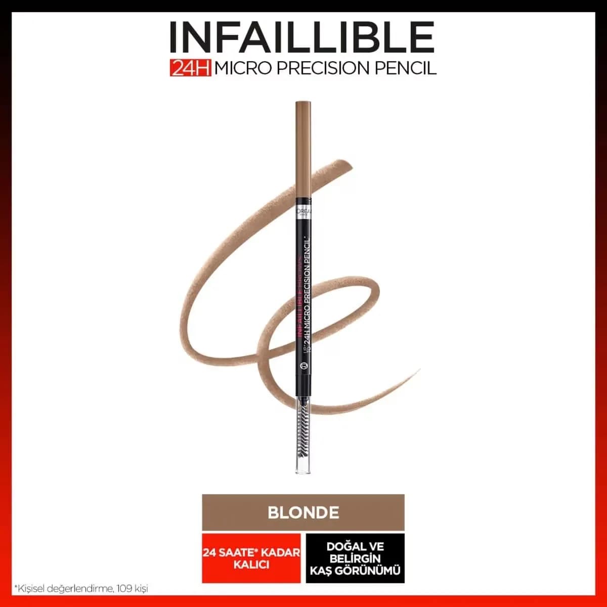 مداد ابرو لورال 24 ساعته Blonde — تصویر ۳