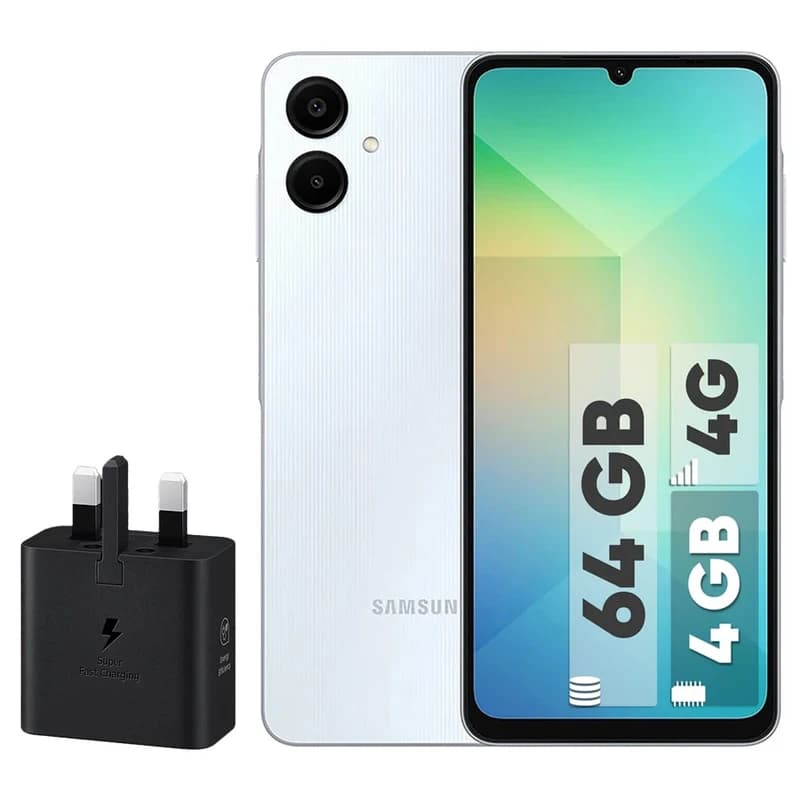 گوشی موبایل سامسونگ Galaxy A06 دو سیم 64 گیگابایت و رم 4 – به همراه شارژر 25 وات سامسونگ — تصویر ۴
