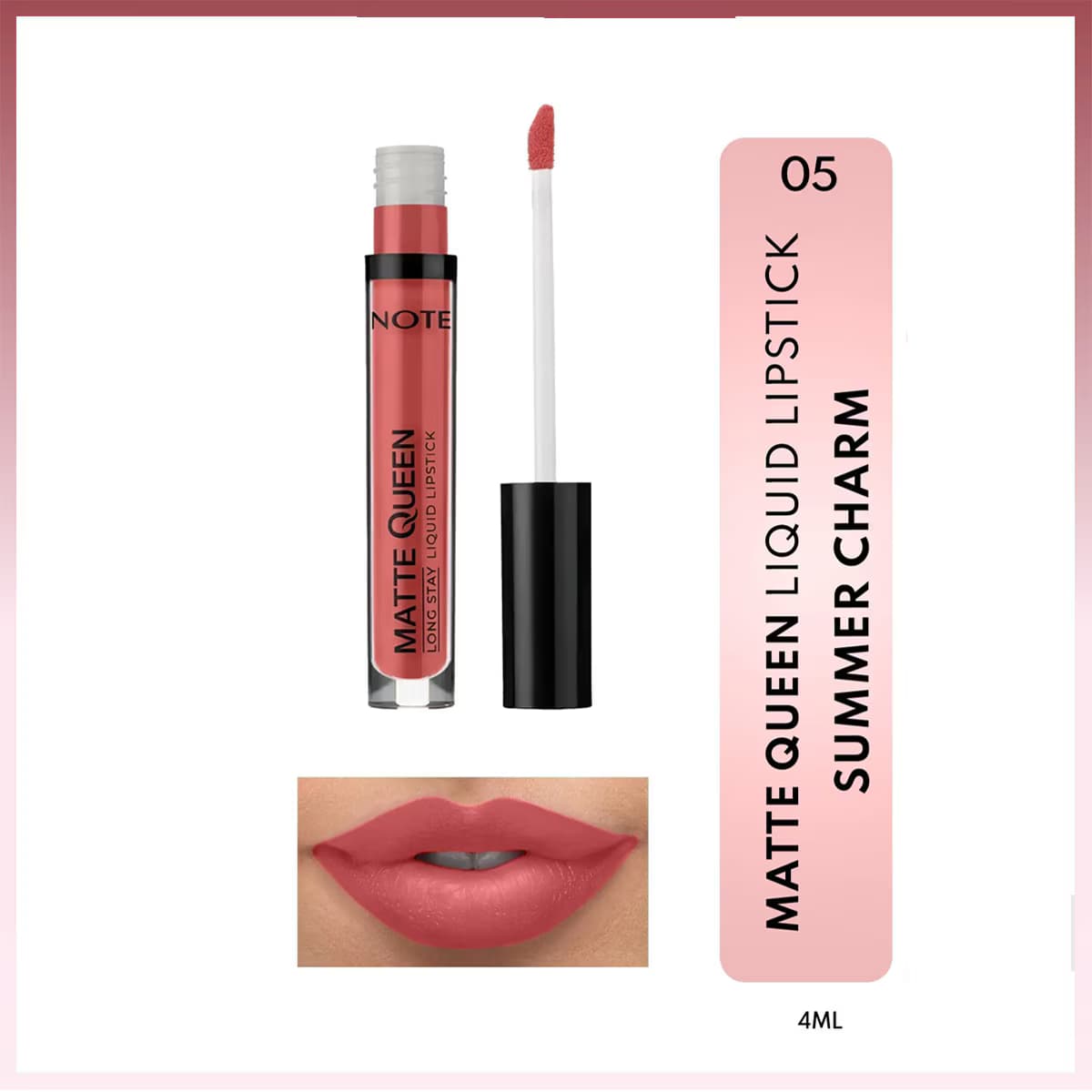 رژ لب مایع نوت مدل Matte Queen 05 — تصویر ۸