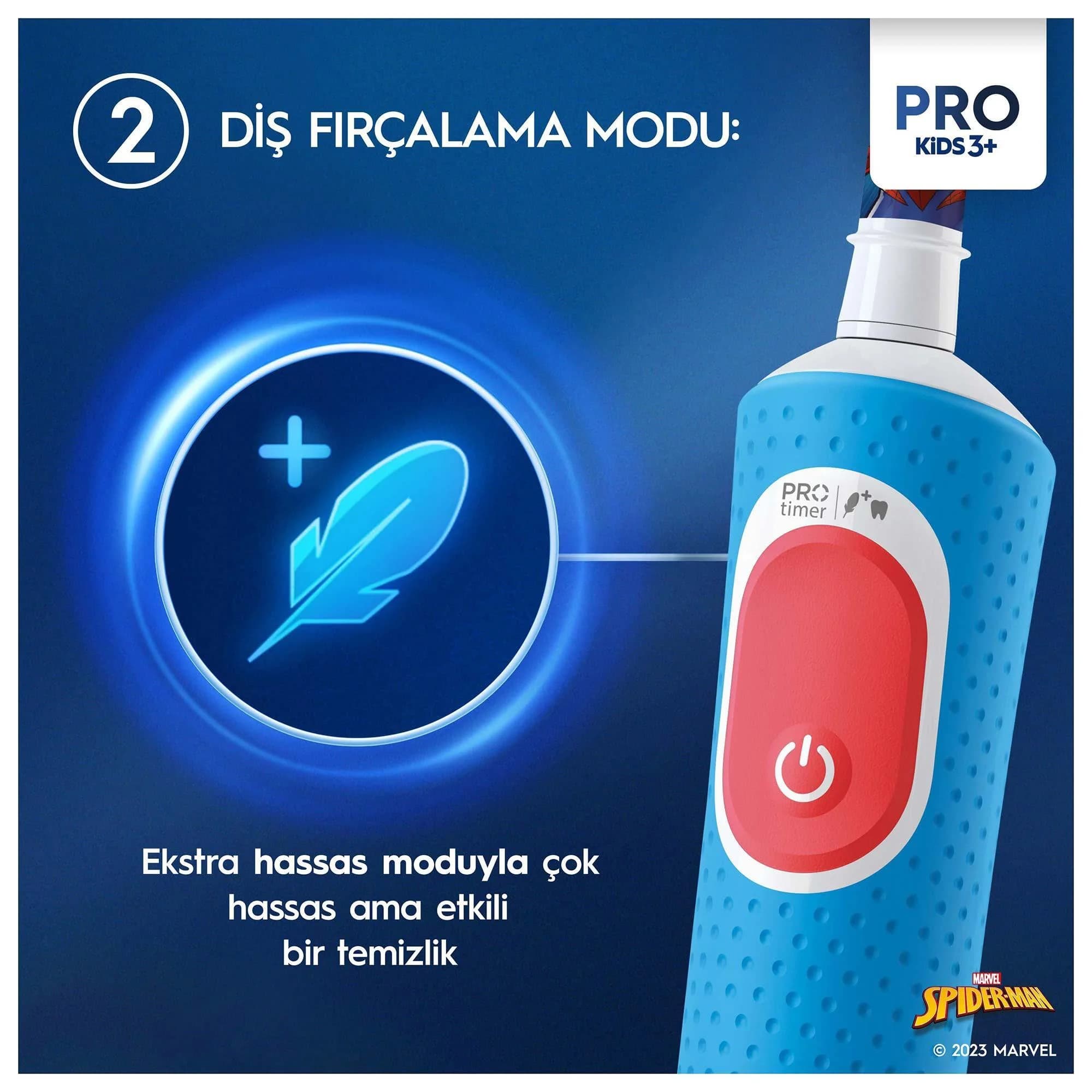 مسواک برقی کودک اورال بی مدل Spiderman Pro — تصویر ۶