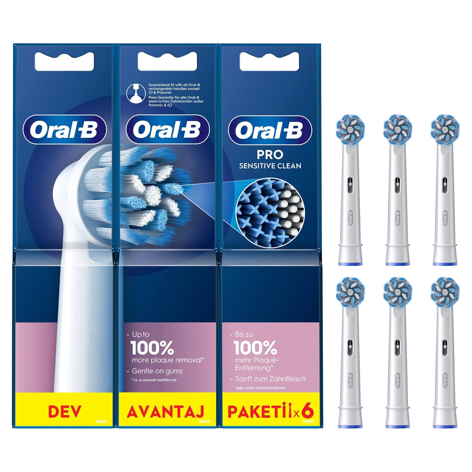 سری یدکی مسواک برقی اورال بی مدل Pro Sensitive Clean