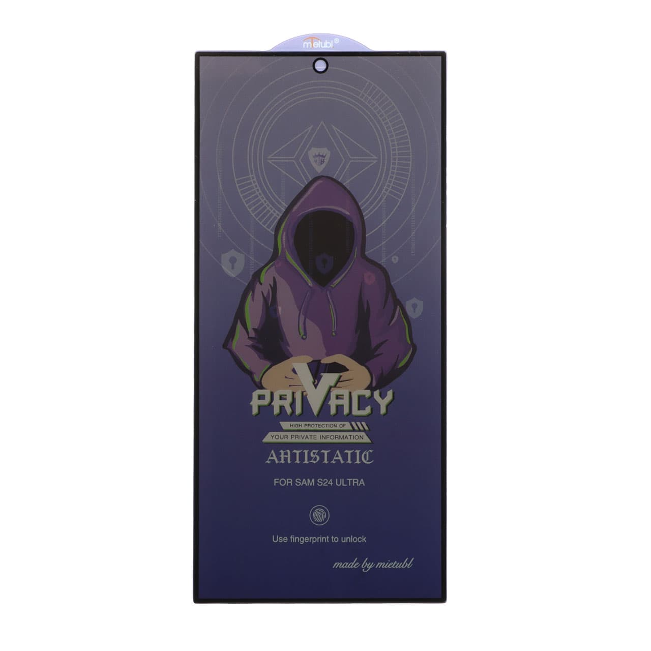محافظ صفحه نمایش شیشه ای فول کاور برند میتوبل پرایویسی سیکوریتی سامسونگ S24 ULTRA+پک 10 عددی — تصویر ۲