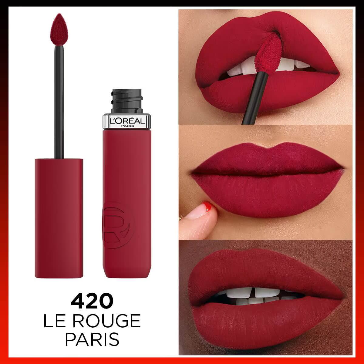 رژ لب مایع لورال 420 Infaillible Matte — تصویر ۷