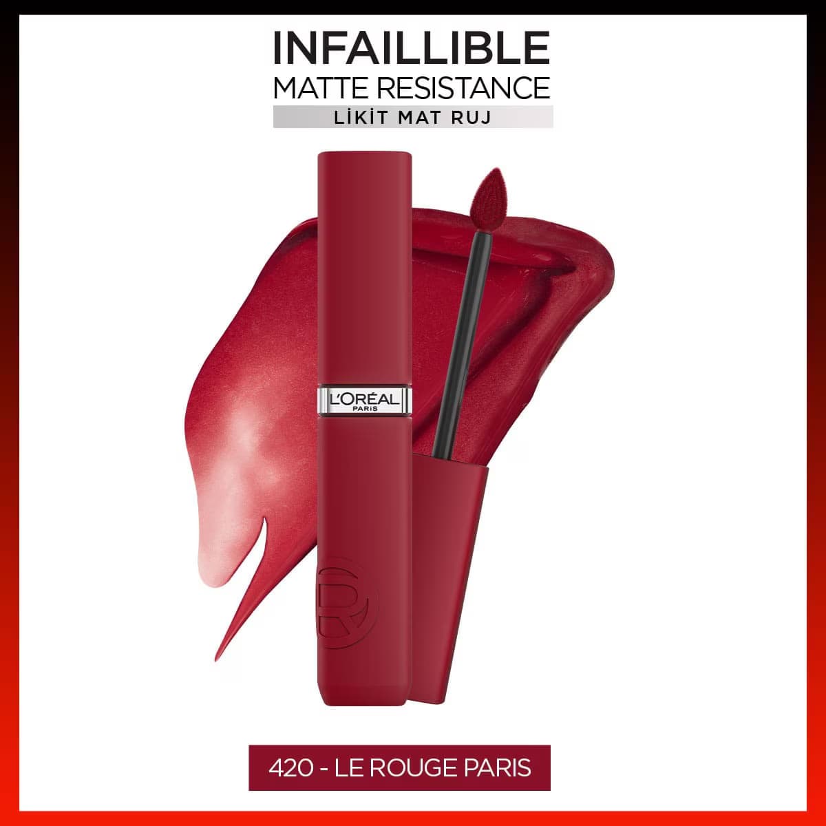 رژ لب مایع لورال 420 Infaillible Matte — تصویر ۸