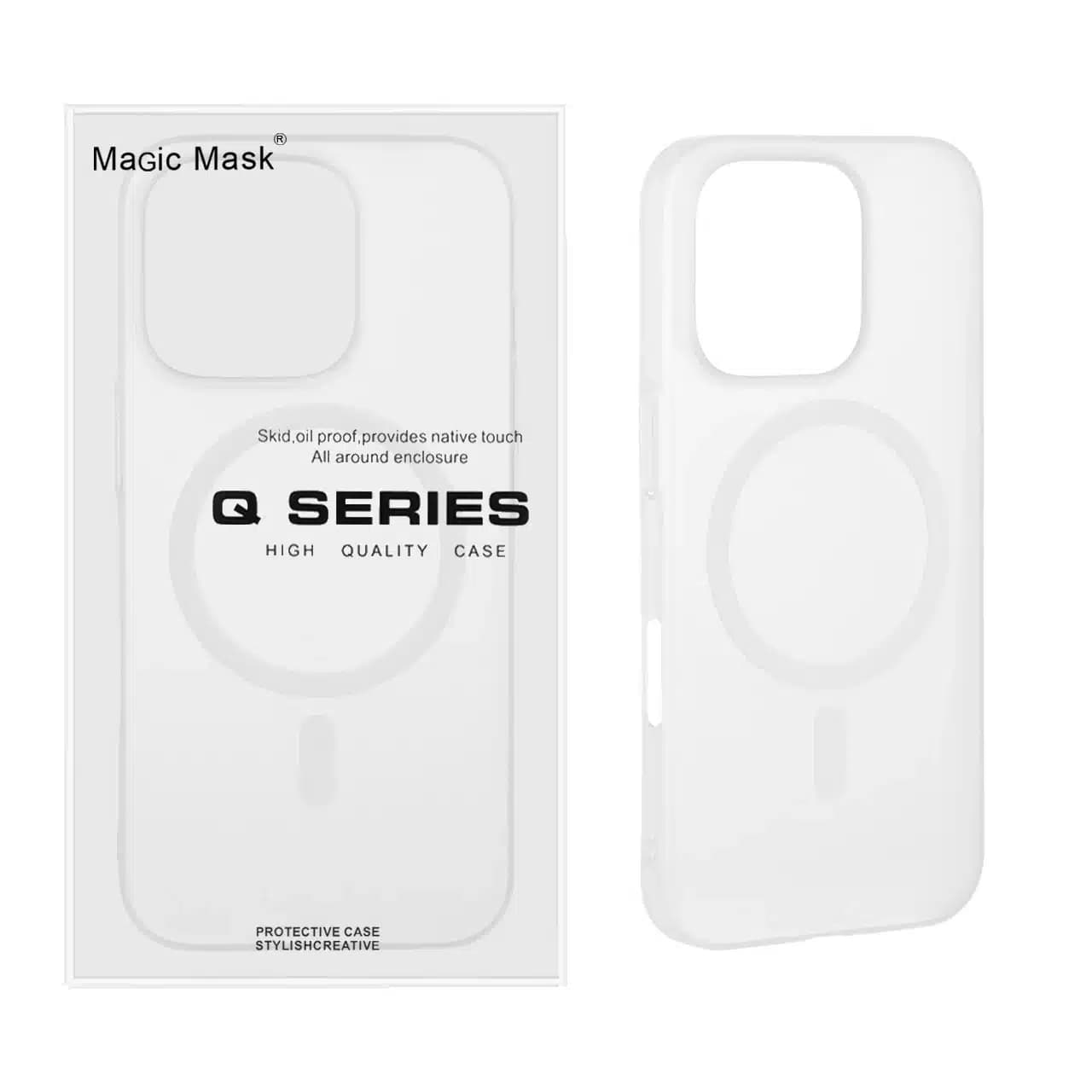 قاب اورجینال Magic Mask مات Magsafe مدل Apple iPhone 16 Pro – سفید (پک دار) — تصویر ۳