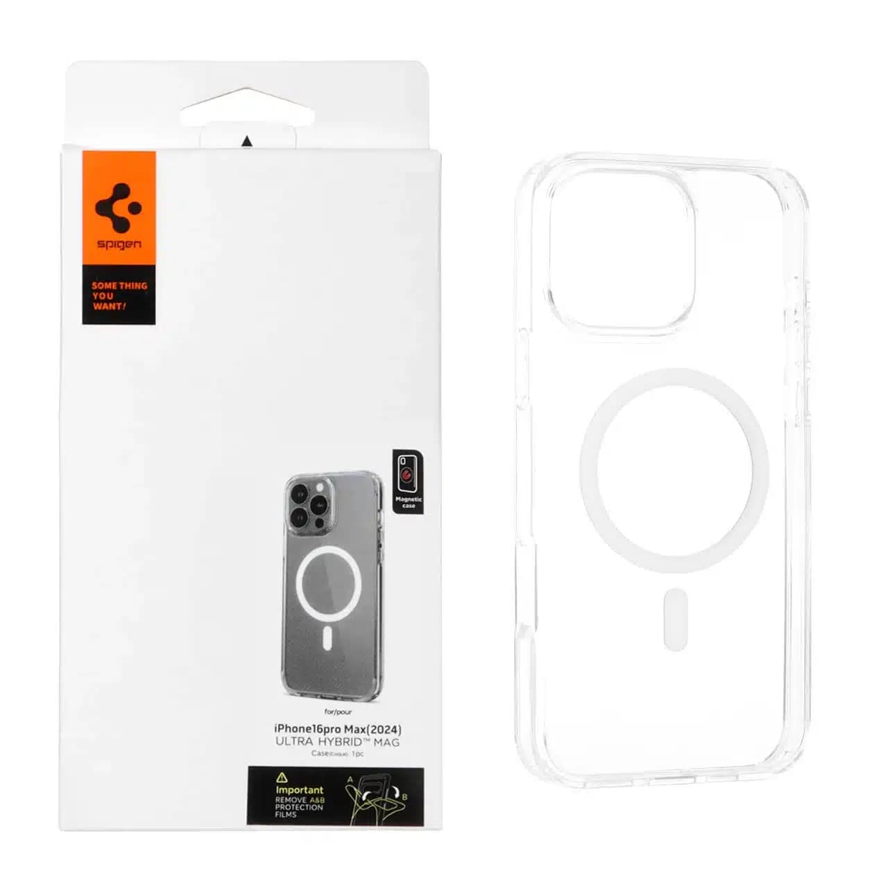 قاب Spigen اورجینال شفاف MagSafe مدل Apple iPhone 16 Pro Max (پک دار) — تصویر ۳