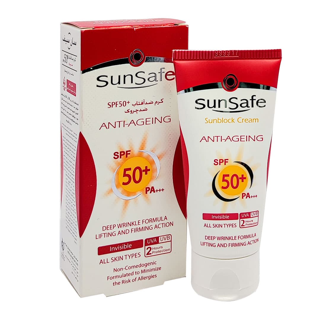 کرم ضد آفتاب +SPF 50 ضد چروک سان سیف