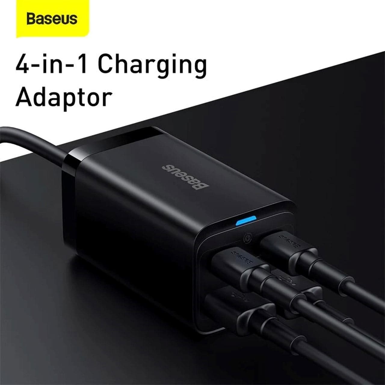 شارژر رومیزی فست چهار پورت Baseus مدل CCGP040101 65W – مشکی+24 ماهه آونگ — تصویر ۹