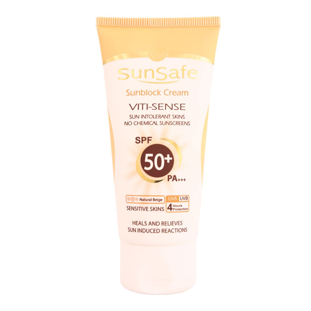 كرم ضد آفتاب +SPF 50 فیزیکال پوست حساس سان سیف — تصویر ۲