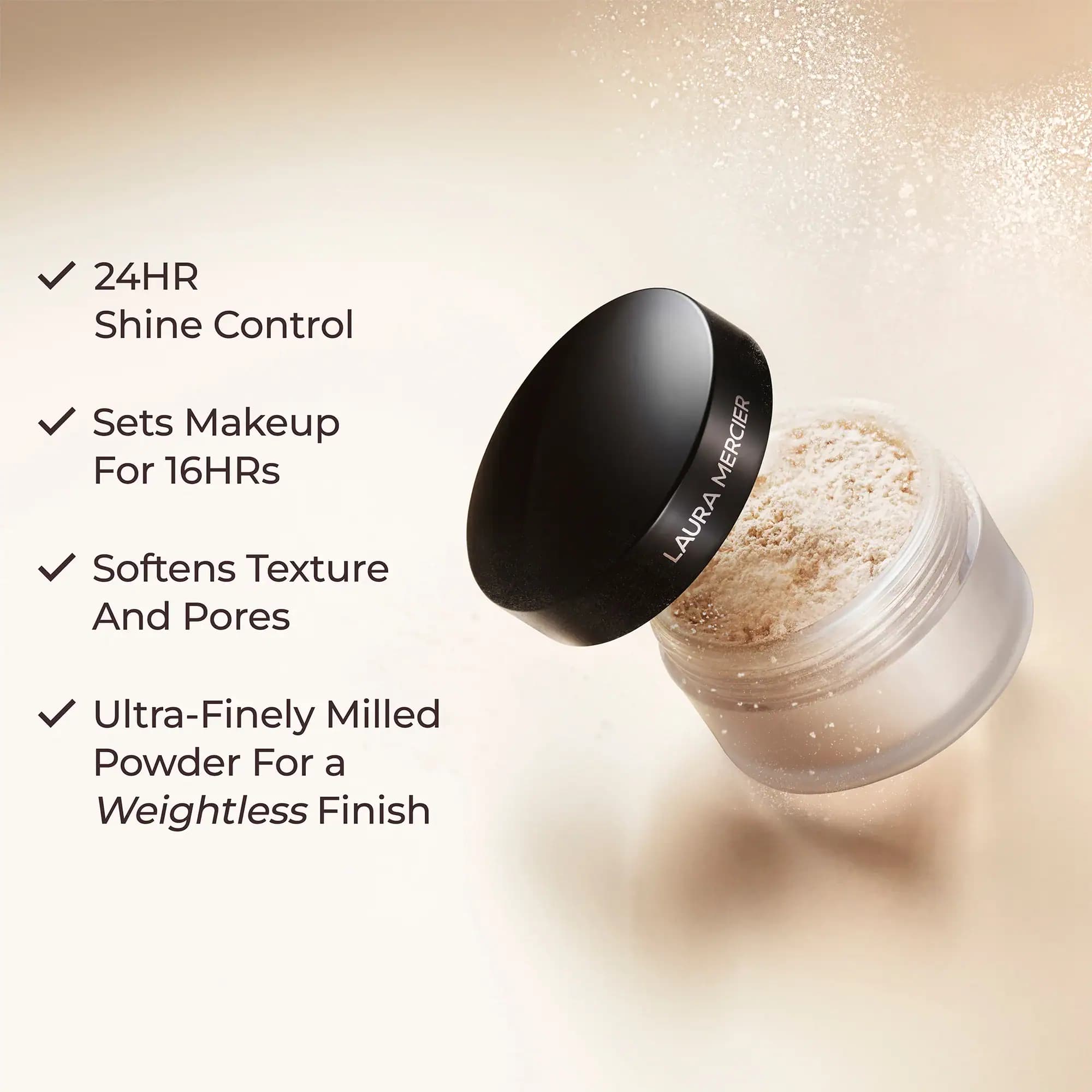 پودر فیکس شفاف لورا مرسیه Translucent Loose Setting Powder — تصویر ۴