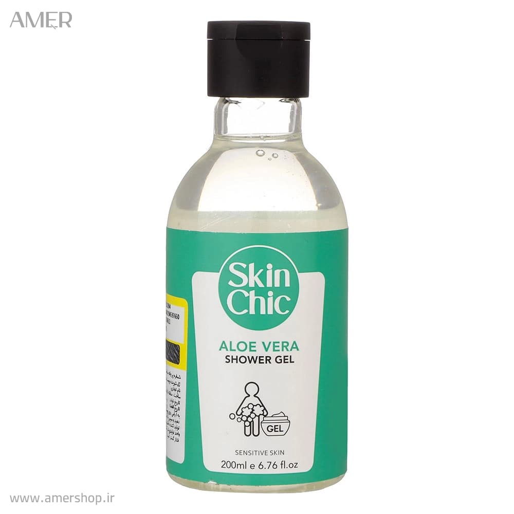 ژل شوینده پوست بدن اسکین شیک ALOE VERA حجم 200