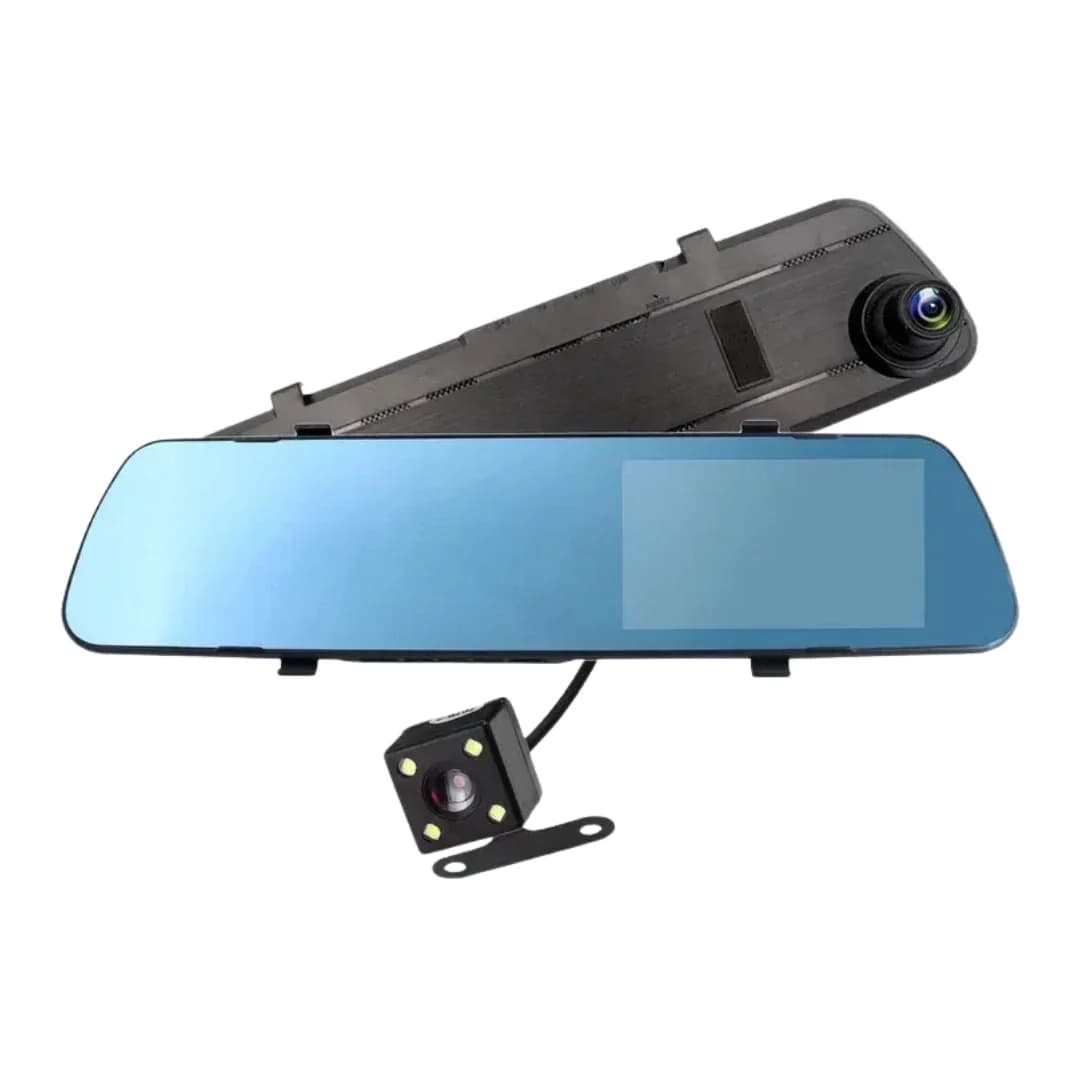 دوربین ثبت وقایع خودرو دو دوربینه آینه ای مدل BlackBox DVR Full HD