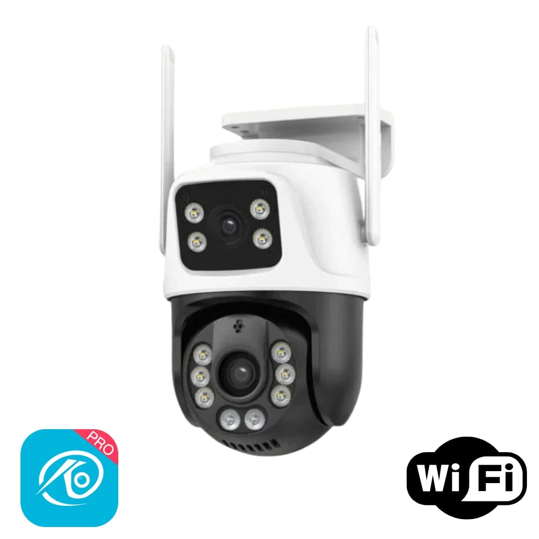 دوربین مداربسته بیسیم دو لنزه 3 مگاپیکسل با چرخش 360 درجه | نرم‌افزار O-Kam Pro — تصویر ۴