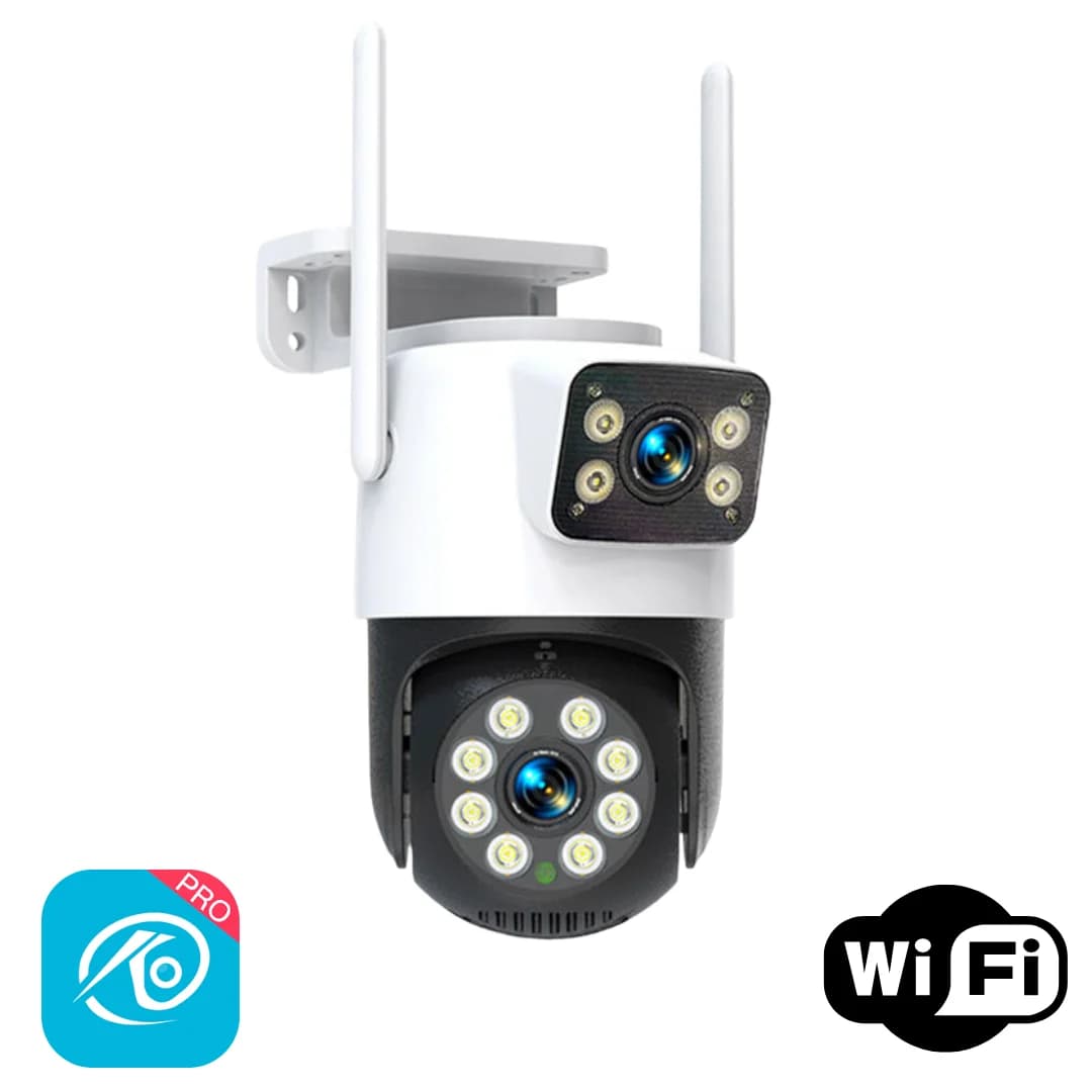 دوربین مداربسته بیسیم دو لنزه 3 مگاپیکسل با چرخش 360 درجه | نرم‌افزار O-Kam Pro — تصویر ۳