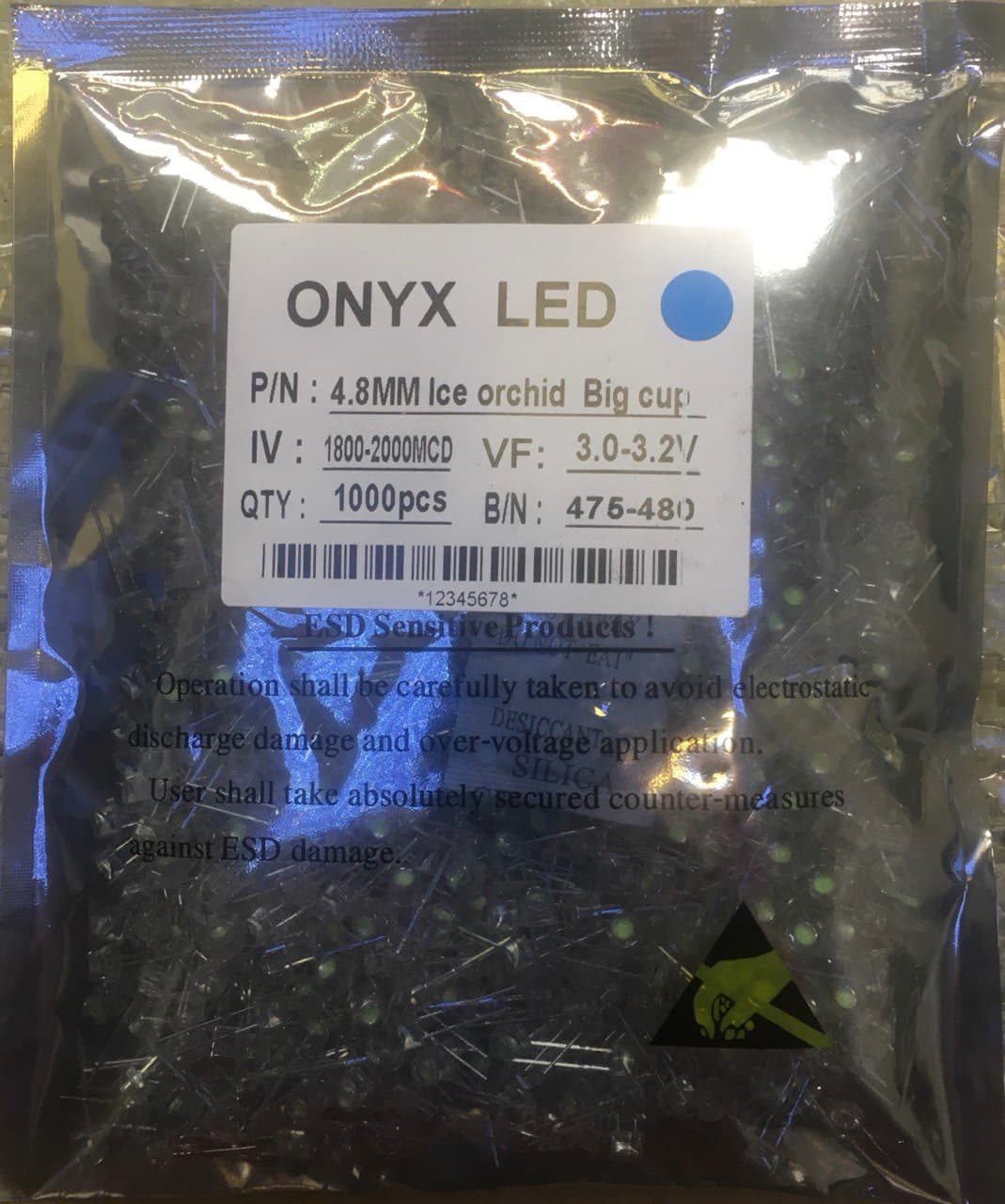 ال ای دی کلاهی فیروزه ای ONYX
