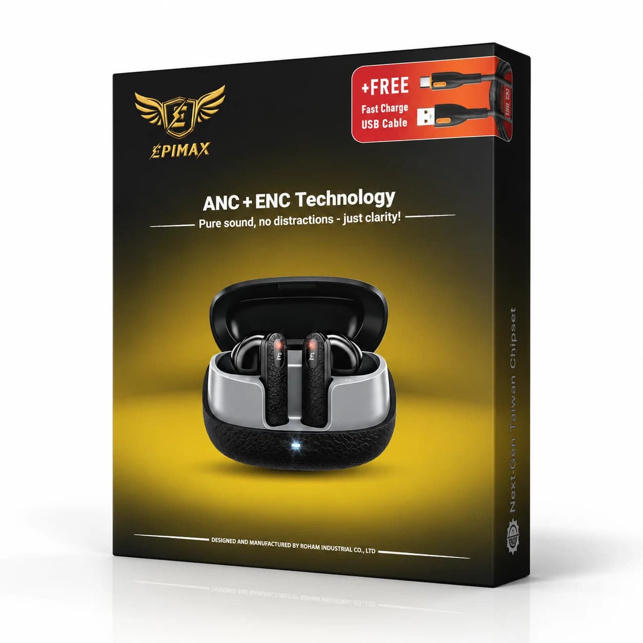 ایرباد بی‌سیم اپیمکس مدل EH-161 ANC+ENC Black با Bluetooth 6.0 — تصویر ۵