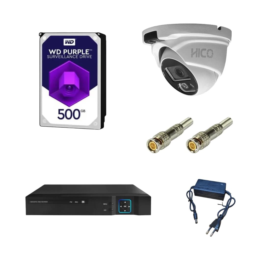 پکیج دوربین مداربسته دام 1 عددی هایکو مدل HI-205A mic