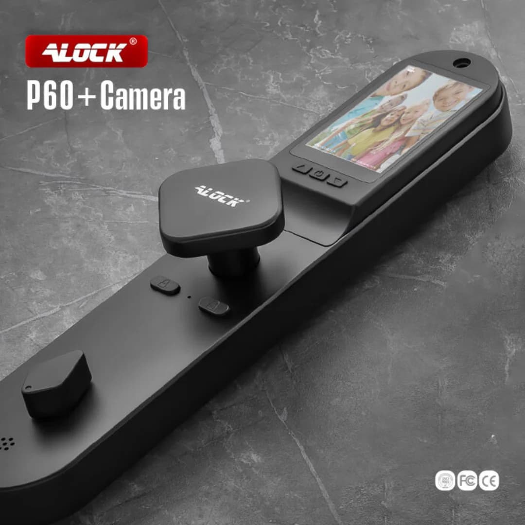 دستگیره چشمی دار و قفل اثر انگشتی دیجیتال ALOCK مدل P60+ Camera B 2023 — تصویر ۴