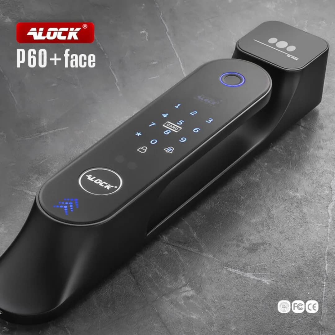 دستگیره چشمی دار و قفل اثر انگشتی دیجیتال ALOCK مدل P60+ Camera B 2023 — تصویر ۳