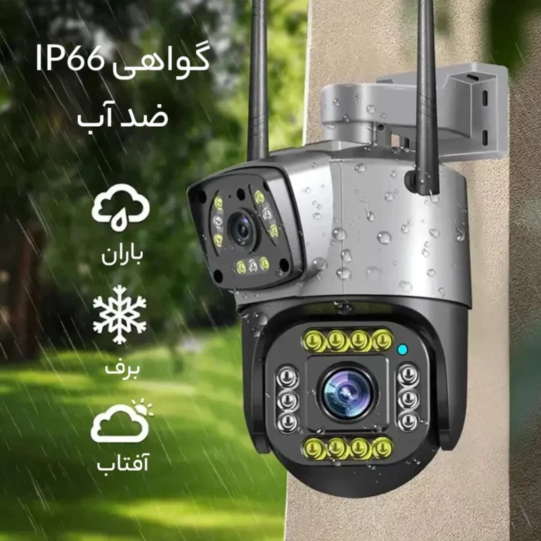 دوربین مداربسته تحت شبکه مدل سیمکارتی دو لنزه 4G vcs-02 — تصویر ۸