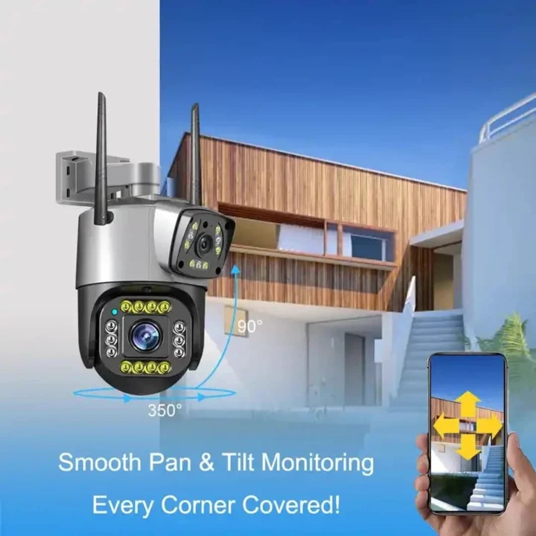 دوربین مداربسته تحت شبکه مدل سیمکارتی دو لنزه 4G vcs-02 — تصویر ۹