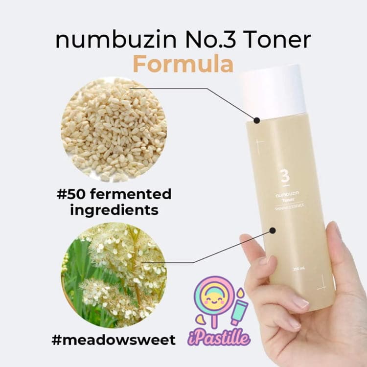 تونر اسنس سوپرشفاف و روشن کننده تخمیری نامبوزین شماره 3 حاوی 50 کمپلکس تخمیری NUMBUZIN SUPER GLOW — تصویر ۹