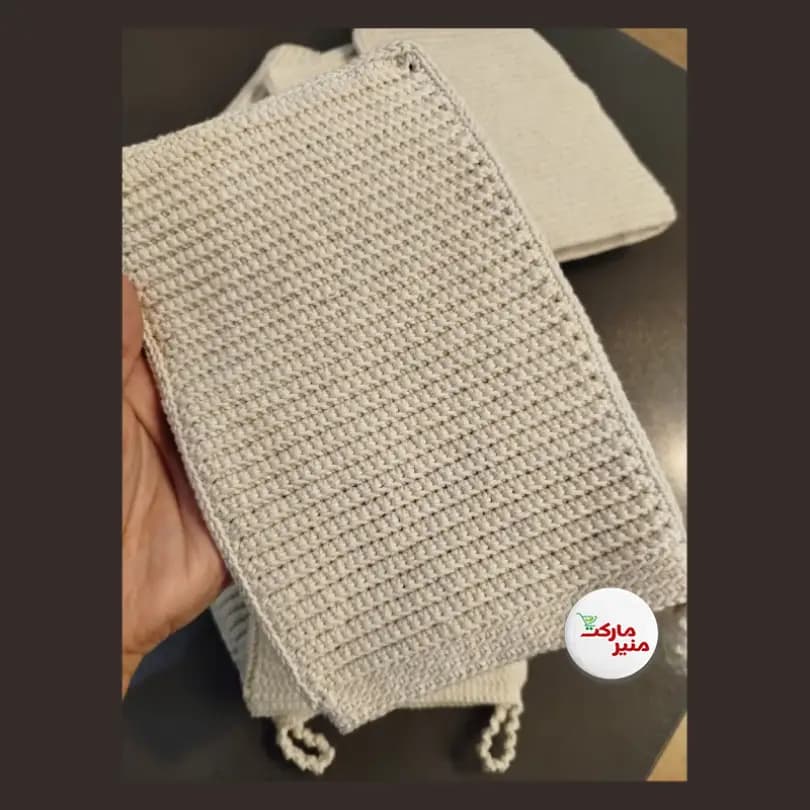 کیسه حمام دست بافت نخ پنبه — تصویر ۵