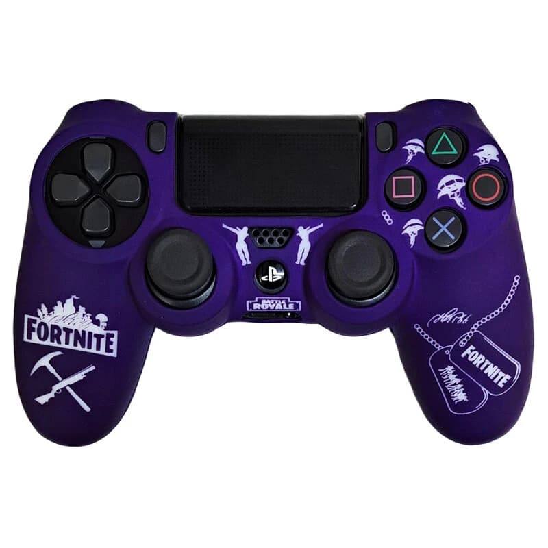 روکش دسته بازی PS4 طرح Fortnite زمینه بنفش سفید