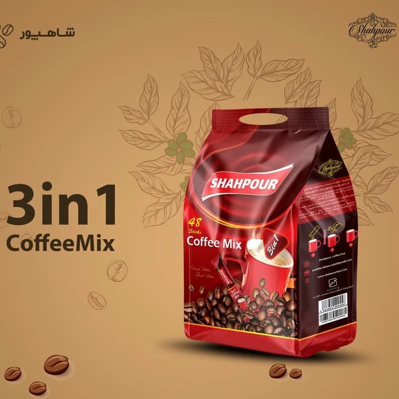 کافی میکس 3×1 شاهپور بسته 48 عددی — تصویر ۵