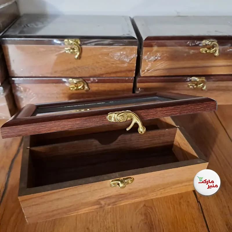 جعبه جاقاشقی چوبی 2 خانه