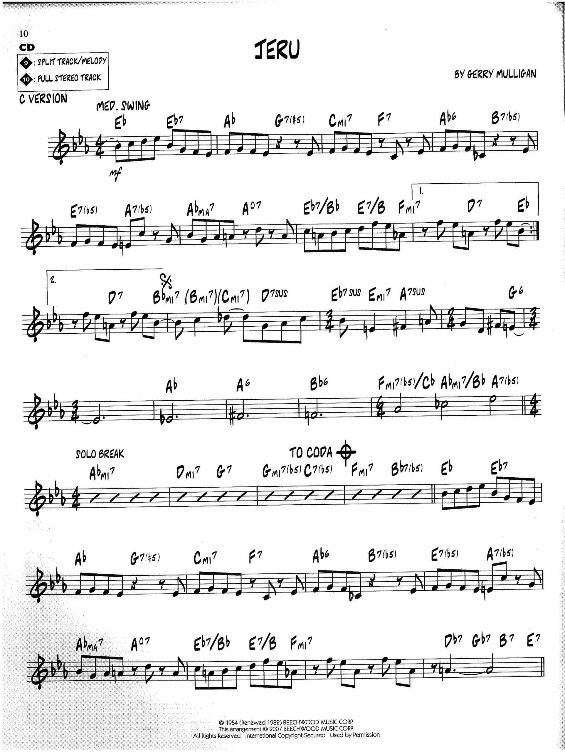کتاب Jazz Play-Along Volume 42 – Gerry Mulligan Favorites | مجموعه قطعات جری مولیگان برای جاز و بداهه‌نوازی — تصویر ۲