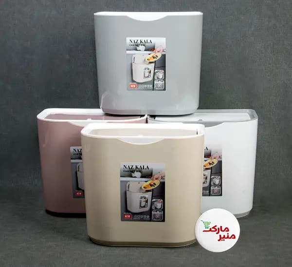 سطل زباله کابینتی آشپزخانه درب اتوماتیک نازکالا — تصویر ۲