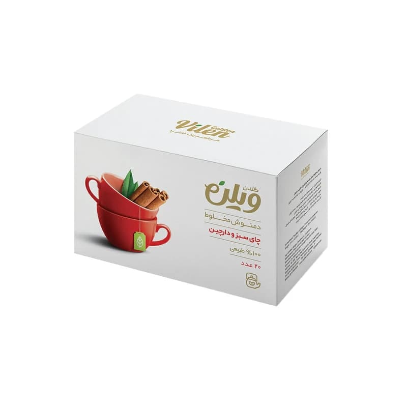 دمنوش گیاهی چای سبز و دارچین گلدن ویلن – بسته 20 عددی — تصویر ۲