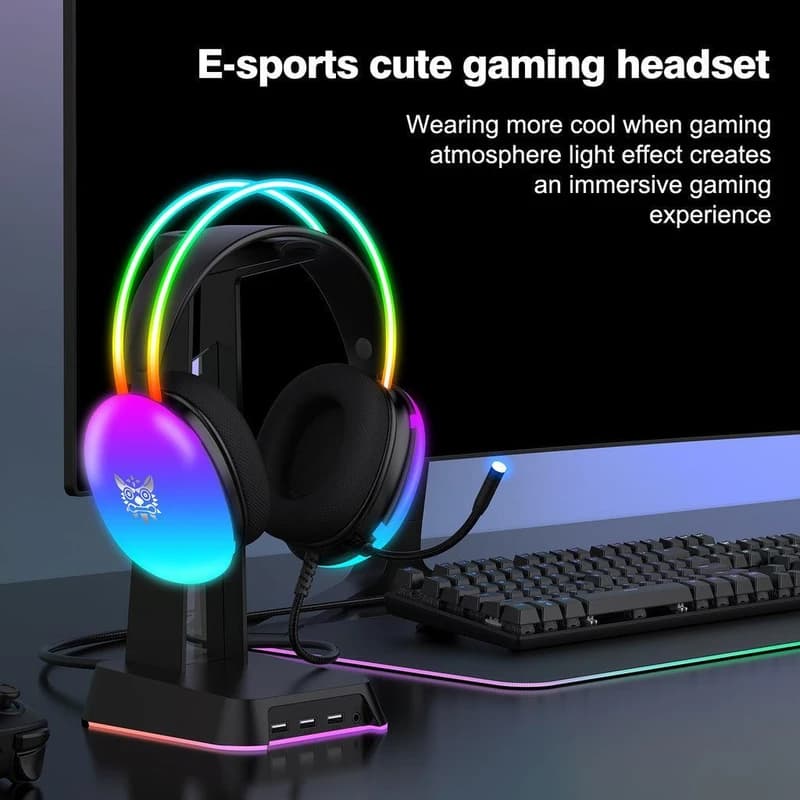 هدست گیمینگ اونیکوما مدل X25 Pro RGB Black — تصویر ۸