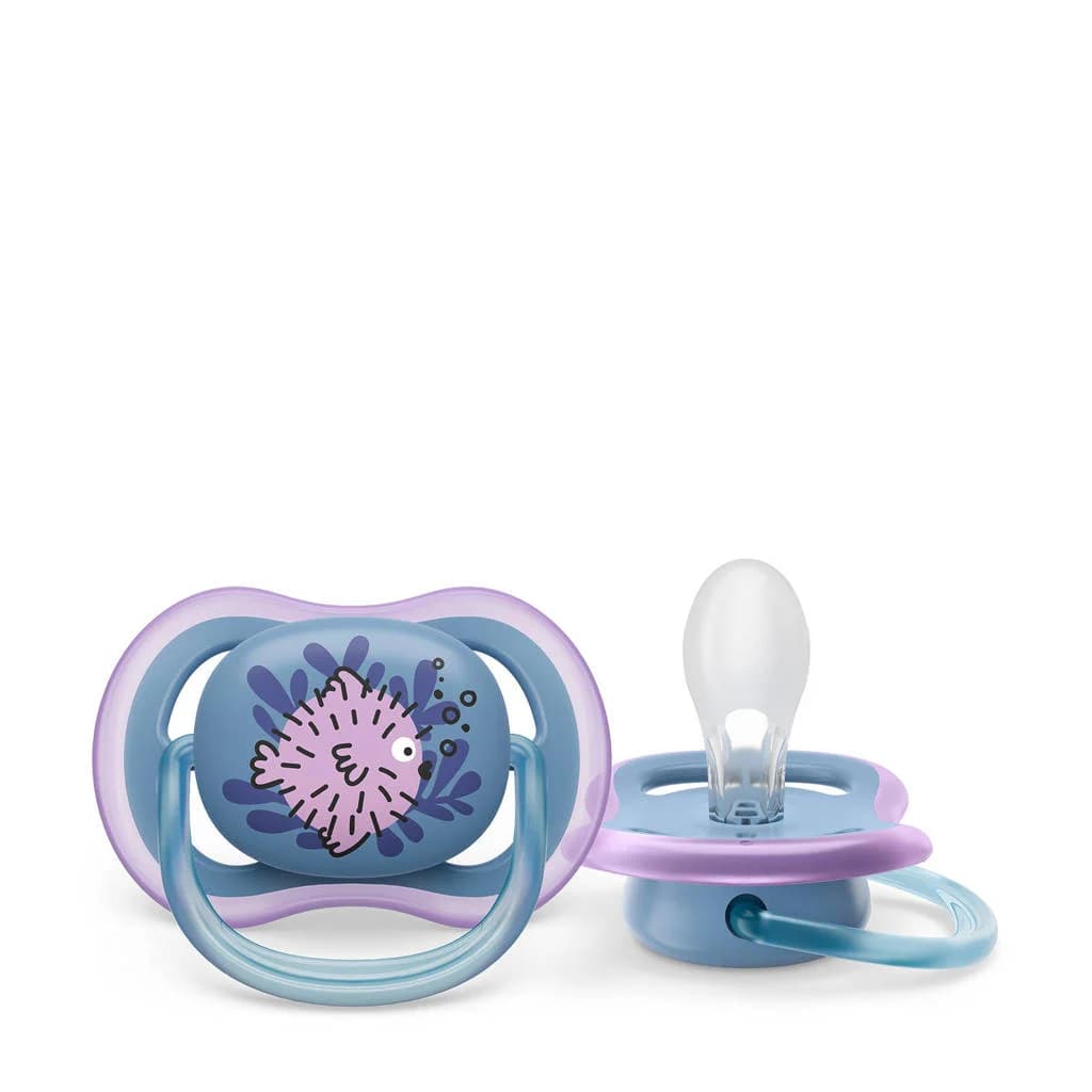 پستانک اونت اولترا ایر 2عددی تکی 6_18ماه avent ultra air طرح اسب دریایی و ماهی — تصویر ۵