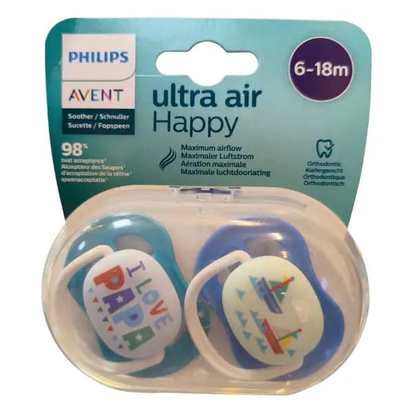 پستانک اونت اولترا ایر ۲عددی تکی ۶ تا ۱۸ماه avent ultra air لاو پاپا و کشتی — تصویر ۱۲