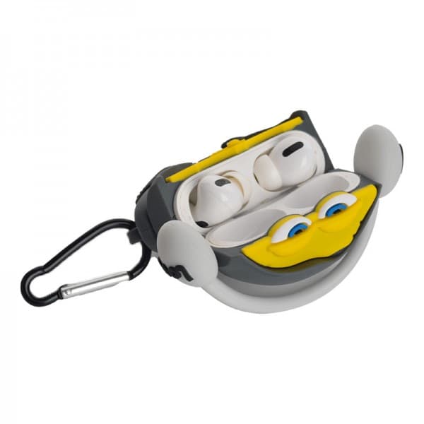کاور کیس ایرپاد سیلیکونی Airpods Pro 2 طرح Sponge Bob Headset — تصویر ۲