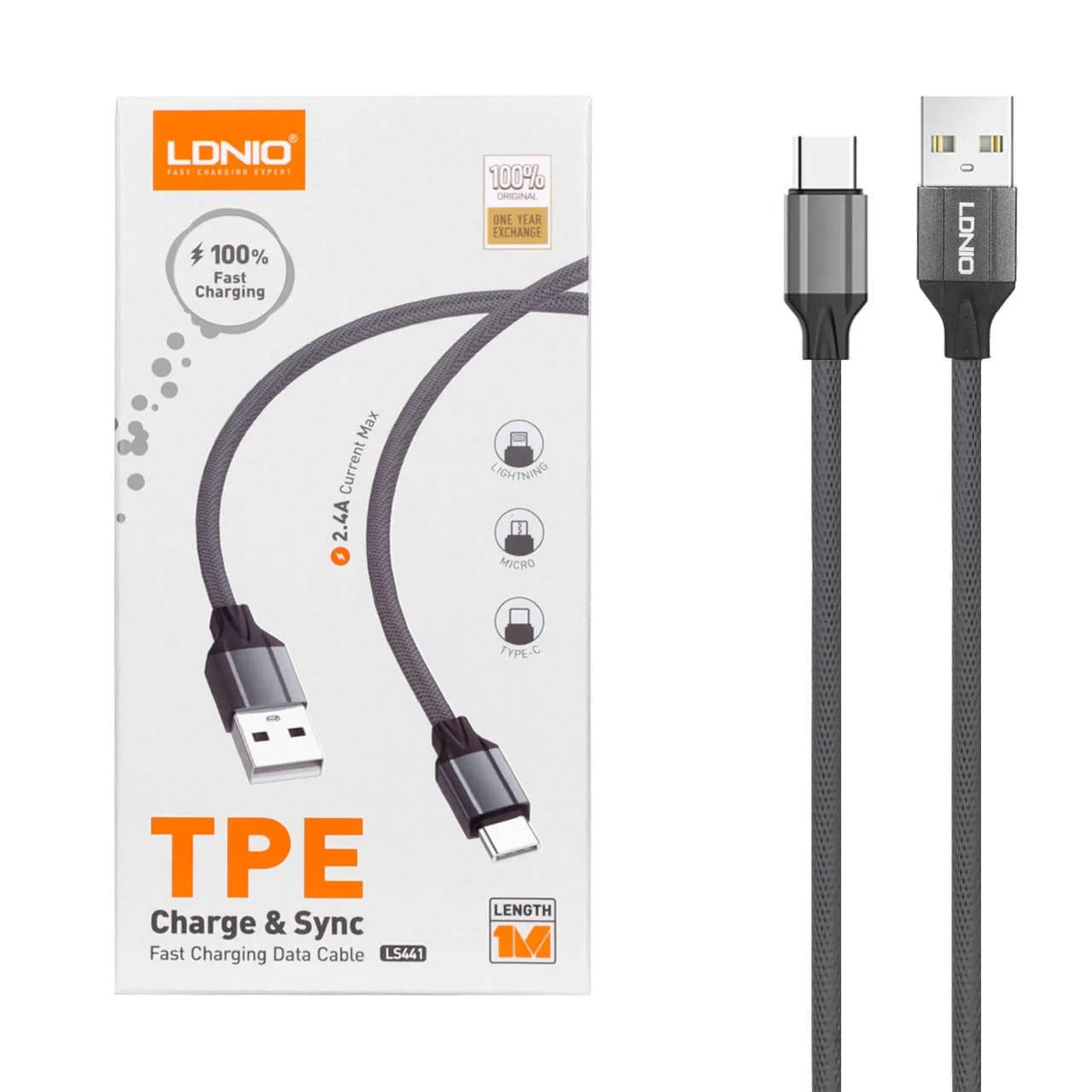 کابل شارژ تایپ سی الدینیو مدل Ldnio LS441 Type-C — تصویر ۹