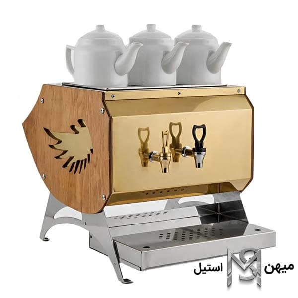 سماور صنعتی گاریبالدی ۳ قوری برقی ۱۸ لیتری مدل SU-G318 — تصویر ۲