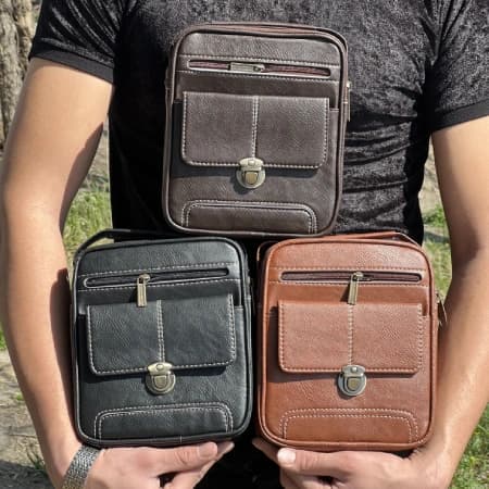 کیف دوشی چرم قفل دار مدل A-PI1965 — تصویر ۲