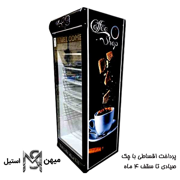 یخچال نوشیدنی ایستاده 60 سانتی تک درب طرح کافه ای مدل fridge_05