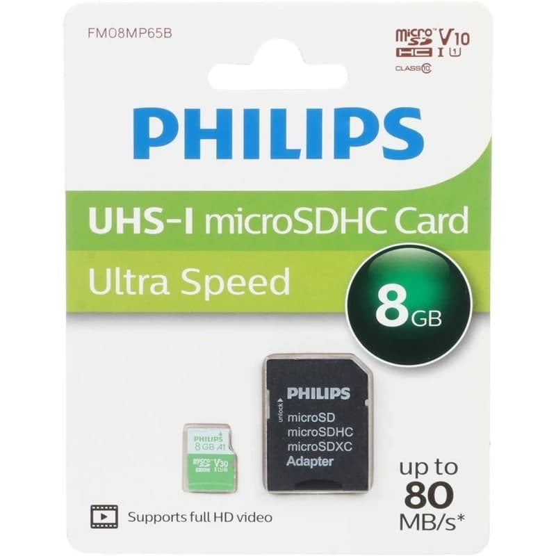 مموری 8 گیگ فیلیپس PHILIPS microSDHC 8GB — تصویر ۲