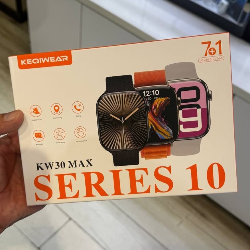 ساعت هوشمند طرح اپل واچ مدل kw30 max with 7 band با 7بند سیلیکونی