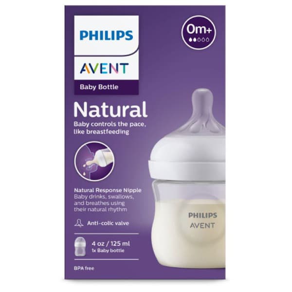 شیشه شیر طلقی فیلیپس اونت 125 میلی لیتر (Philips avent 125mil)