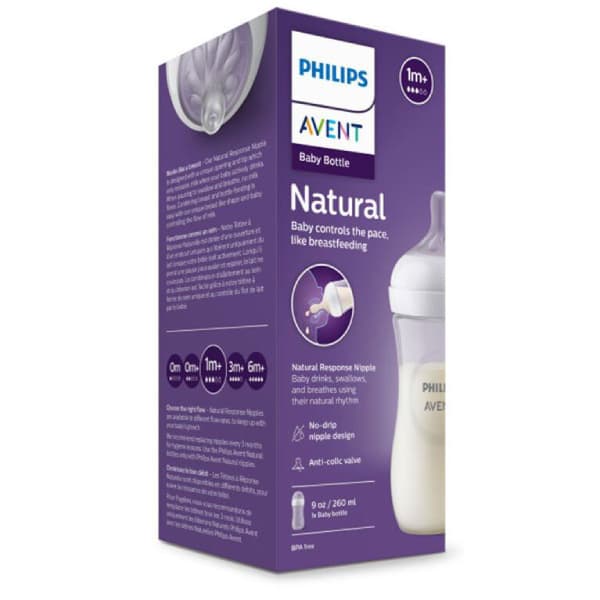شیشه شیر 260 میل اونت نچرال طلقی — تصویر ۳