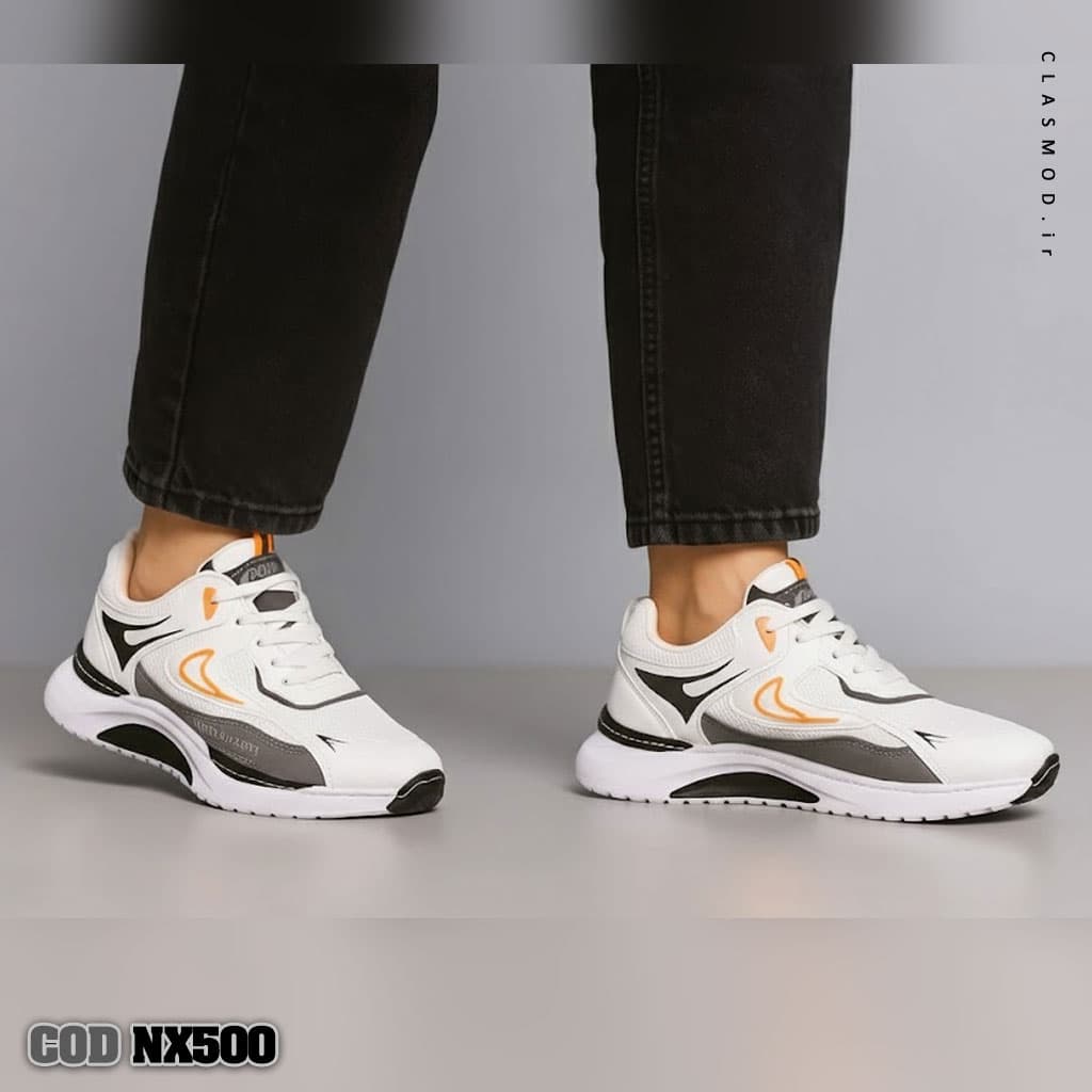 کفش مردانه اسپرت نایکی مدل NX500 – سیاه سفید — تصویر ۱۱