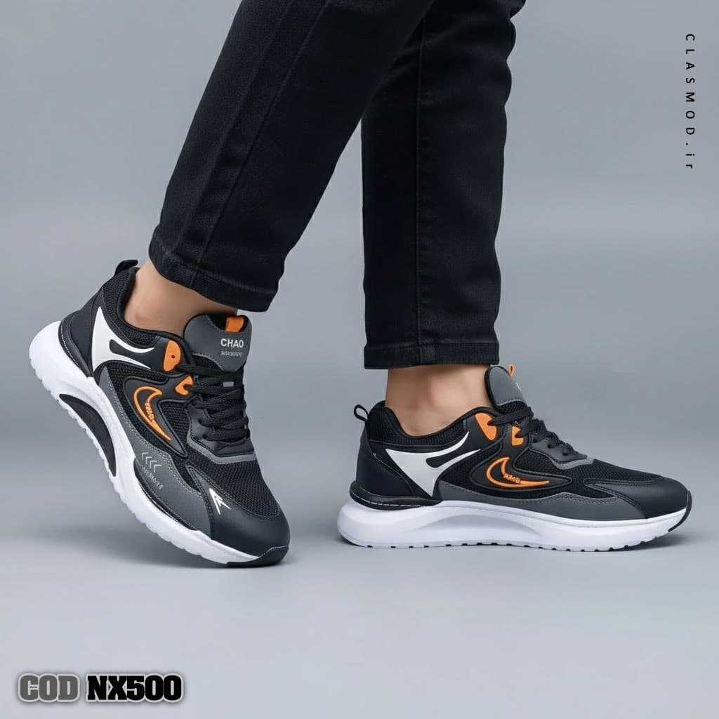 کفش مردانه اسپرت نایکی مدل NX500 – سیاه سفید — تصویر ۲